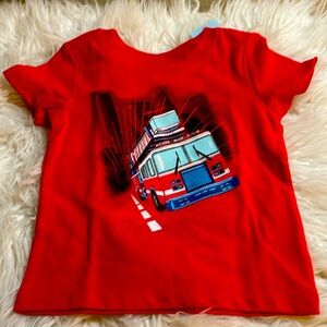 NWT Cat & Jack 12 month baby boy red fire truck T-Shirt